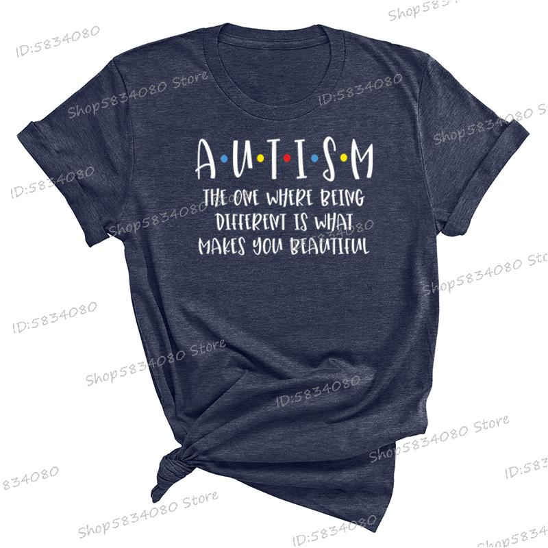 Autism Awareness Shirt Autism Acceptance T Shirt Gift Special Ed Gift Women Crew Neck Short Sleeve Tshirt Neurodiversity Tshirt