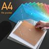 1pcs Durable Colorful A4 Transparent Folder No Deformation PP Envelope with Snaps for School and Office Supplies Organizer