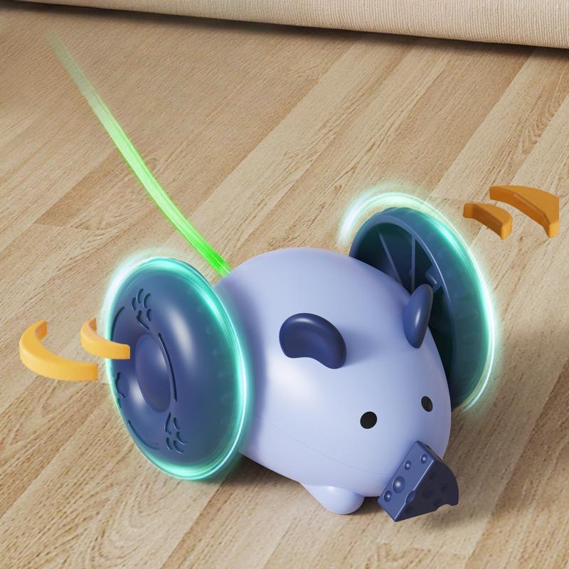 

Smart Cat Mouse Toy Electric Mouse Car Automatic Teaser kitten Pet Toys Intelligent Obstacle Avoidance Cat Car Toy Pet Supplies синий