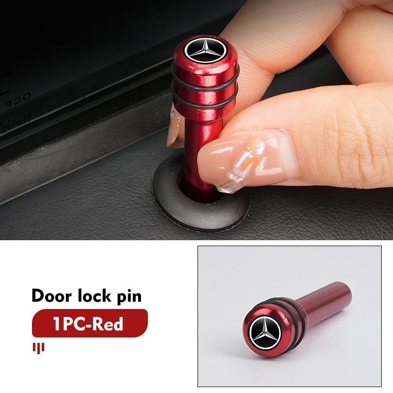 MITV3 For Mercedes Benz Car Door Lock Pin Alloy Door Lift Anti-Scratch Cover Accessories W211 W124 W176 W177 C180 C200 C260 C300 GLC