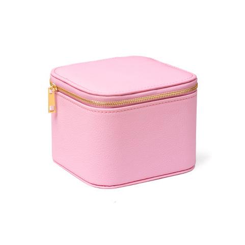 

Custom Letters Square Travel Jewelry Box Personalize Naem Individual 6 Zip Pouch Earring Storage Case Necklace Ring Storage Bag розовый