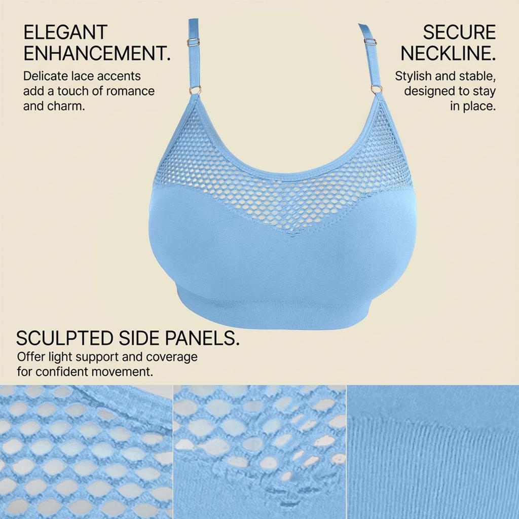 Zeriluna Sexy Netz-Crop-Top: Modische, Ausgesparte, Mehrfarbige, Bequeme, Atmungsaktive Unterwäsche