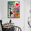 Banksy Art Graffiti Canvas Painting Abstract Little Girl With Balloon Posters and Prints Pop Street Wall Art Picture Home Decor