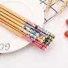 Japanese 5Pairs Bamboo Chopsticks for Sushi Non-Slip Food Sticks Hot Pot Reusable Chinese Chopsticks Tableware Kitchen Tools