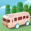 Removable Baby Bus Water Bottle 500ml Kid's Water Bottle Toys Car Shape Straw Water Cup  Children