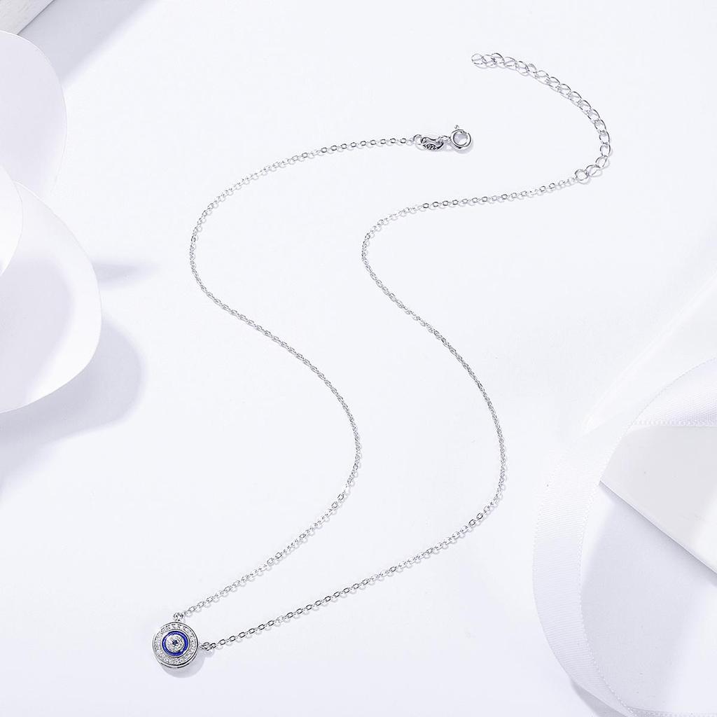 Devil's Eye S925 Sterling Silver Necklace Zircon Pendant for Women Evil's Eye Necklace Custom Fine Jewelry Necklaces