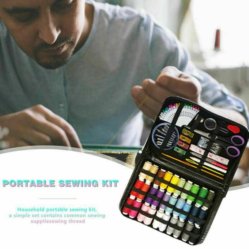 100Pcs Needles Home Needles Thread Scissors Set Box Needlebox Box Sets Sewing Kit Necessary Portable