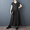 Ärmelloses Übergröße Schwarzes Vintage Neu in Kleider für Frauen Lässiges lockeres langes Sommerkleid