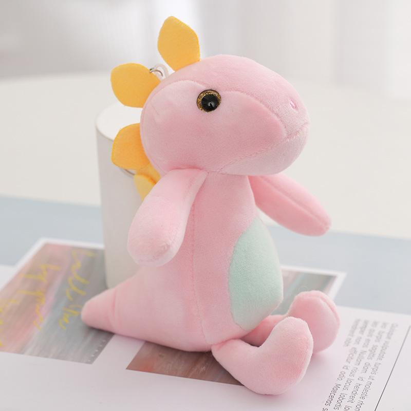 Dinosaur Stuffed Elegant Animal Plush Toy Keychain Adorable Fluffy Bag Pendant