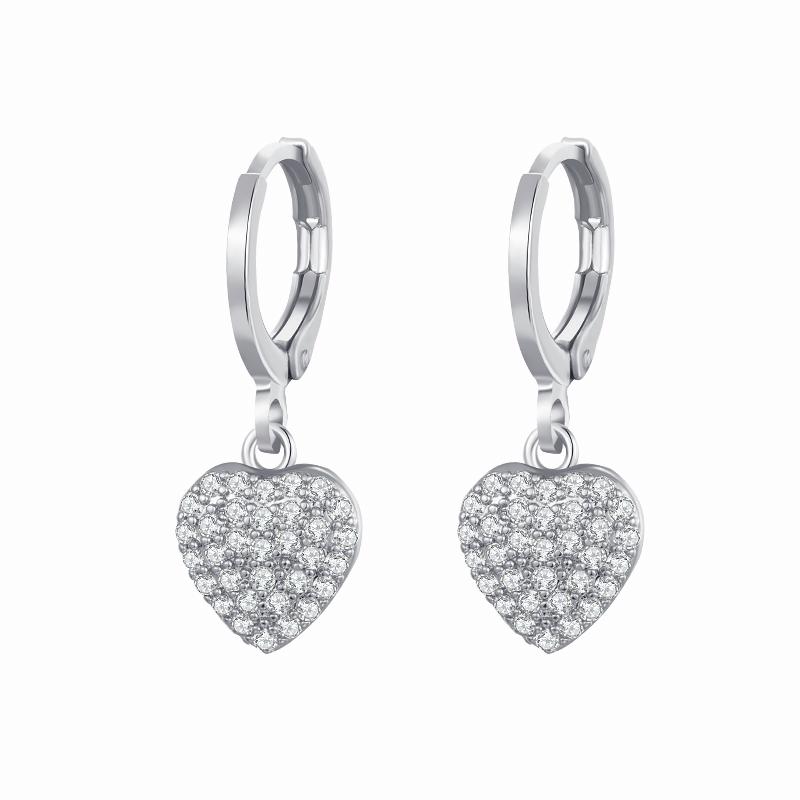 CRMYA Vintage Piercing Ear CZ Zircon Cross Earring Gold Silver Filled Drop Earrings For Women Hoop Earings Jewelry Wholesale