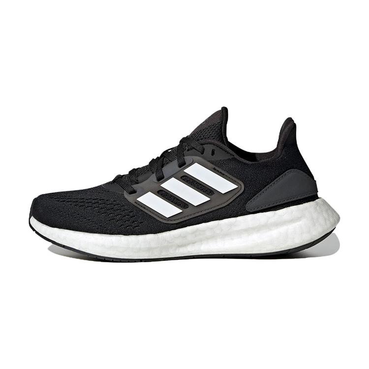 New Adidas Pureboost 22 Low Top Running Shoes Black White Teenagers GZ2599