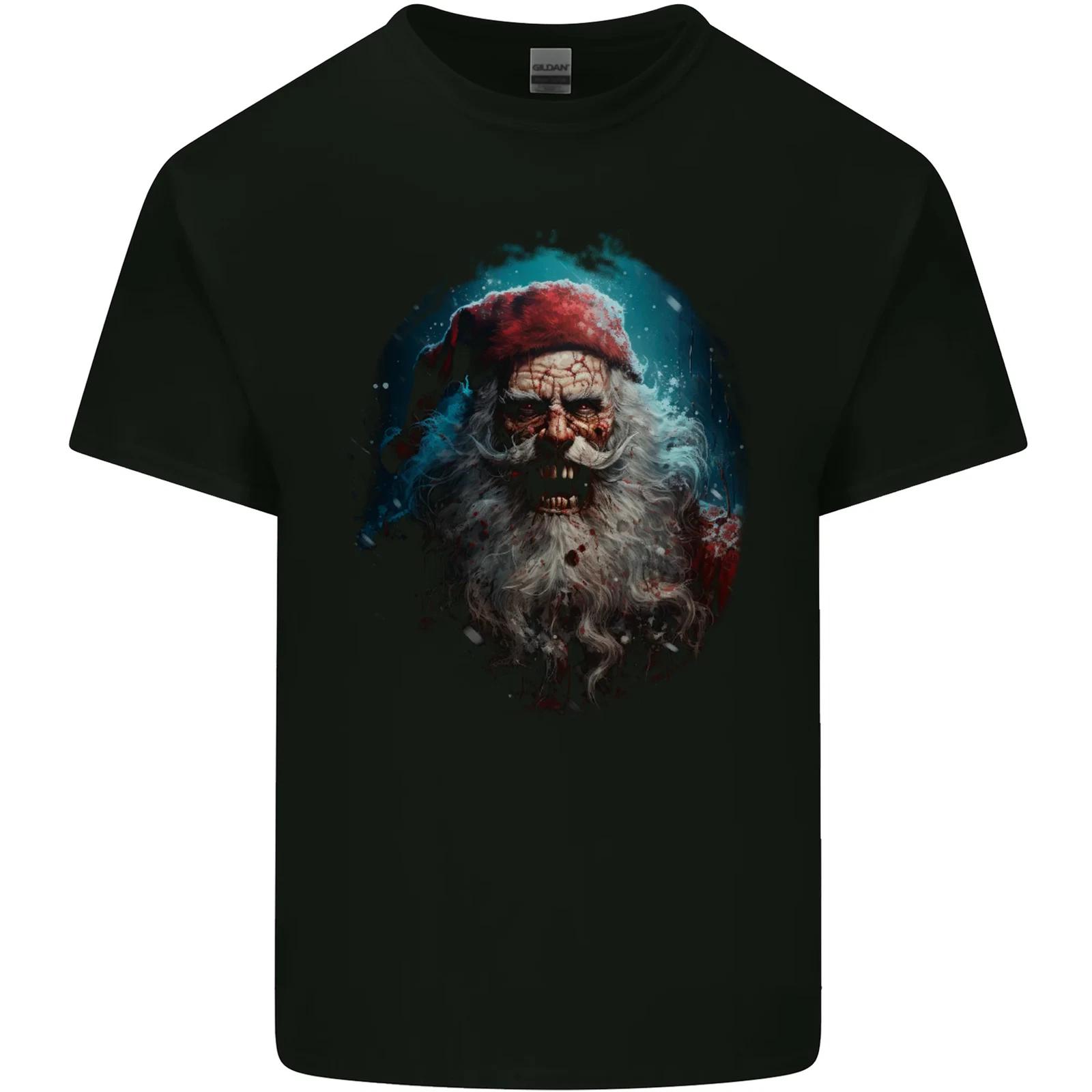 Horror Zombie Santa Claus Christmas Halloween Kids T-Shirt Childrens M