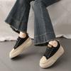 Fashion Comemore 2025 Spring New Thick Bottom Sneakers for Women Casual Flat Heightening Mixed Color Fashion Leisure Sport Women's Shoes