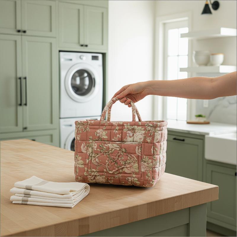 Korean-Style Country Home Fabric Storage Basket, Portable Underwear And Sundries Organizing Box, Storage Basket