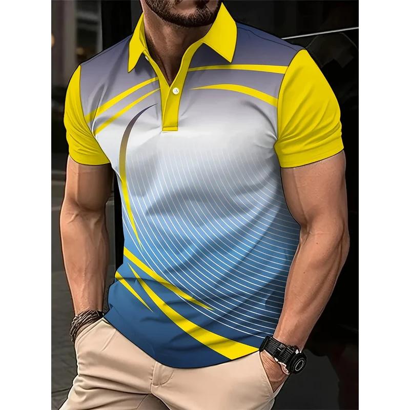 Summer men's sportswear - casual short sleeved, fashionable color blocking design