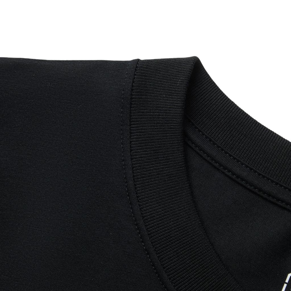 Li Ning Badfive Einfarbig Atmungsaktiv Vielseitig Locker Kurzarm T-Shirt Herren Tops Schwarz AHSV019-3