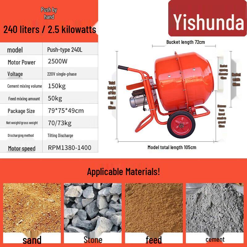 Electric Mini Cement Mixer