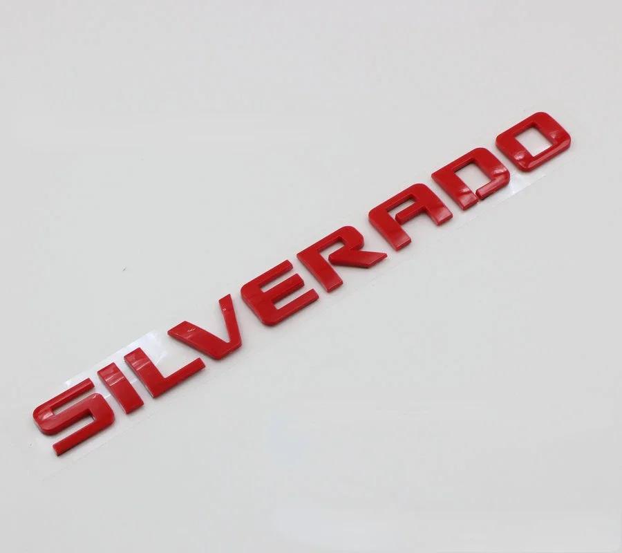41CM ABS for Chevrolet Silverado 1500 2500HD 3500 Car Tail Letter Stickers Emblem Car Rear Trunk Logo Badge Exterior Decoration