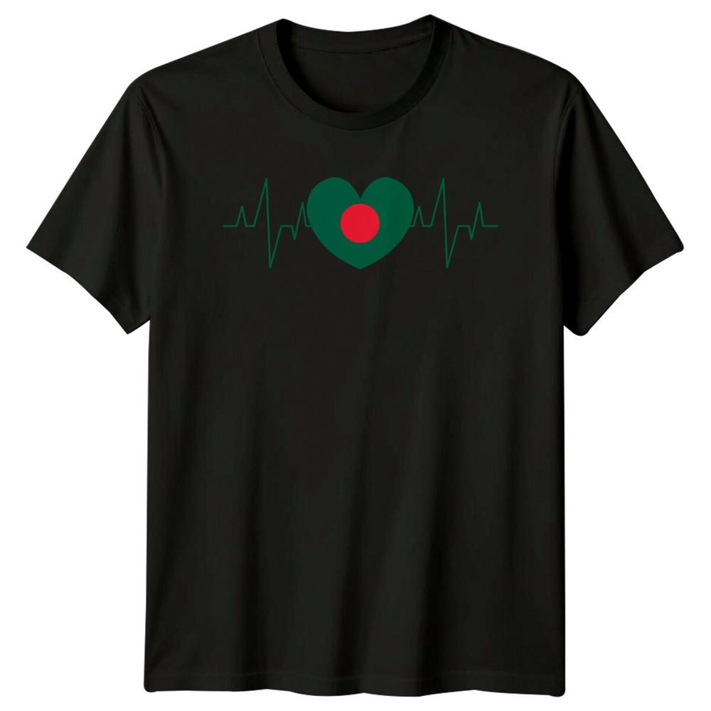 Bangladesh Flag Heartbeat Country Unisexs TShirt Unisexs Graphic Tee Top