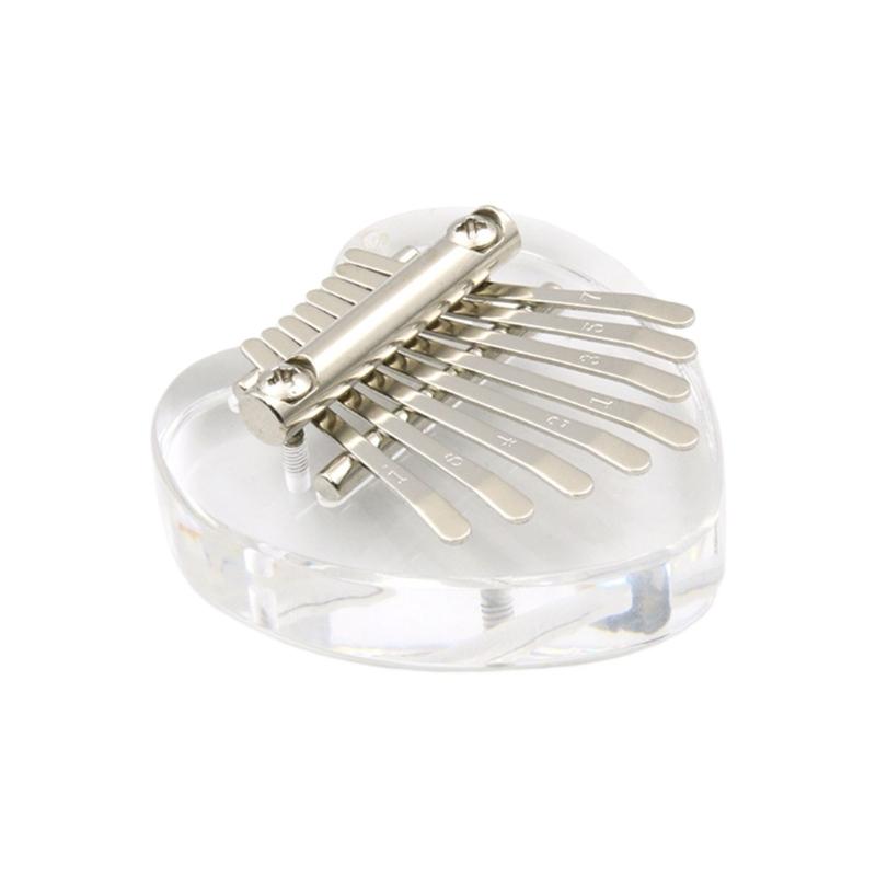 Mini Finger Piano Music Gifts for Kids Adults Beginners, 8 Keys Thumb Piano Acrylic Mini Thumb Piano