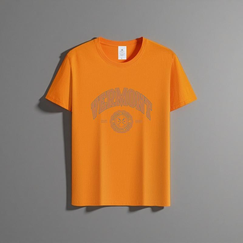 Sommer Neues Unisex Vielseitiges Reines Baumwoll-T-Shirt Modisches Lässiges Rundhals-Oberteil Atmungsaktives Locker Sitzendes Bedrucktes Kurzarmhemd