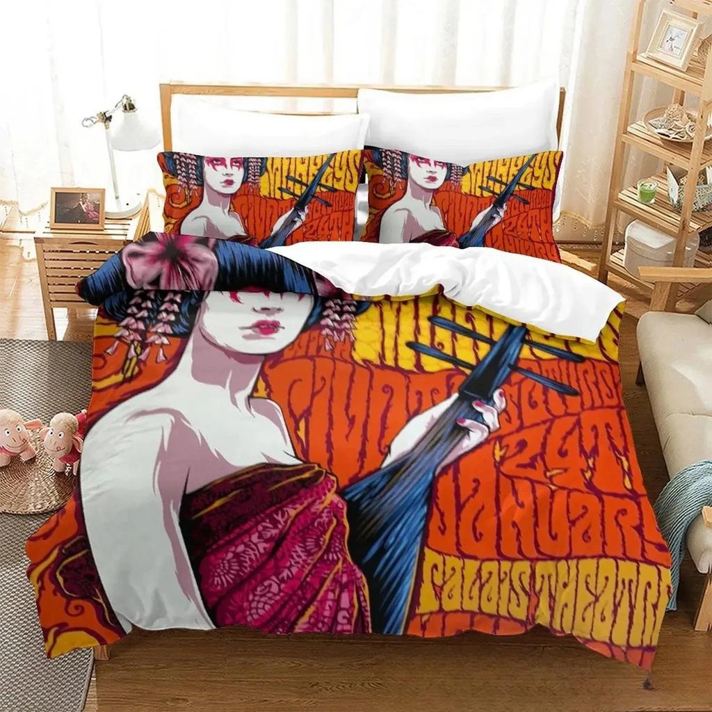 3D Printed Arctic Monkeys Music Band Bedding Set Duvet Cover Bed Set Quilt Cover Pillowcase Comforter King Queen Size Boys Adult