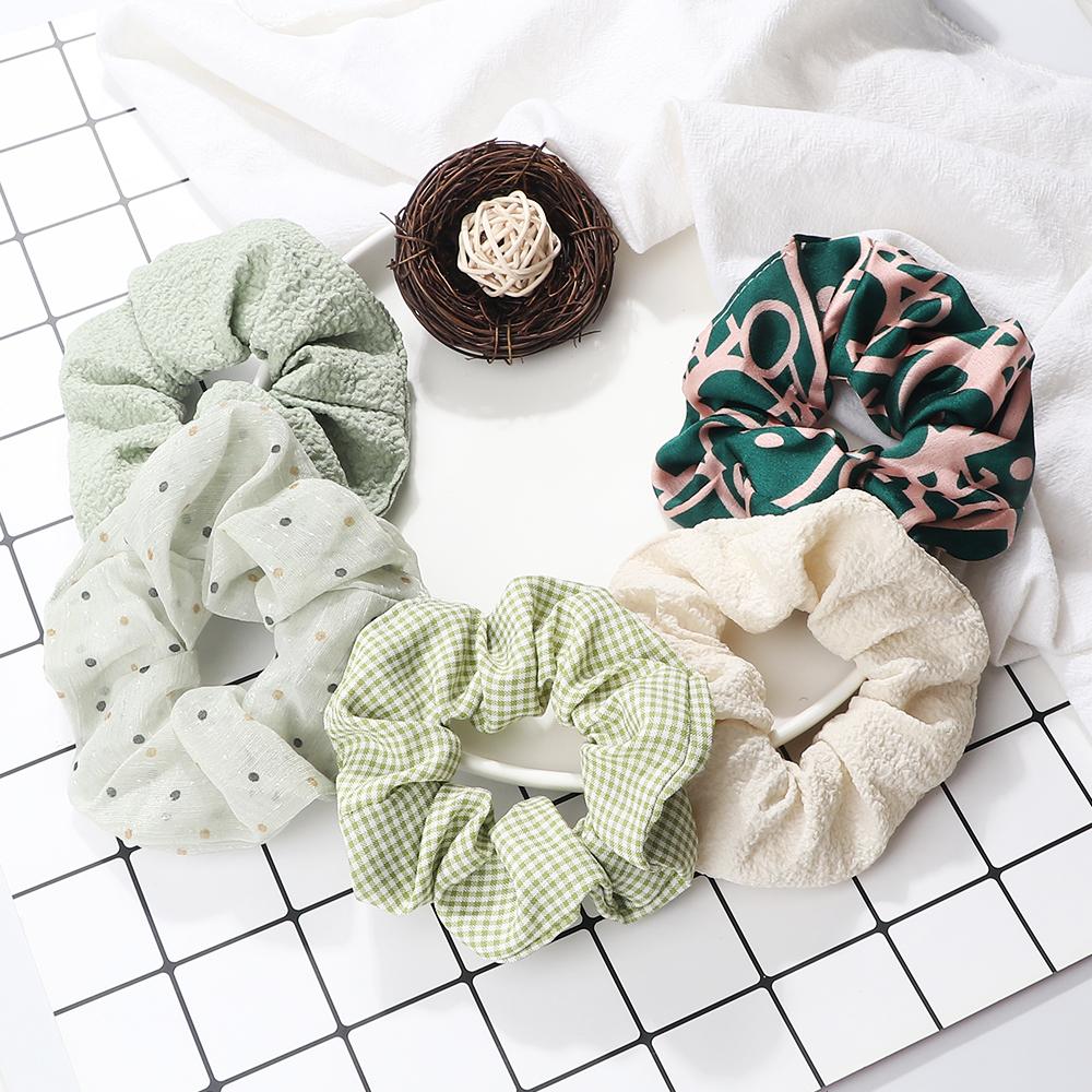 3/5pcs Yellow Green Collection Rubber Band Colorful Cute Elastic Headwear Fashion Women Girls Hair Bands Holder Hair Accessories