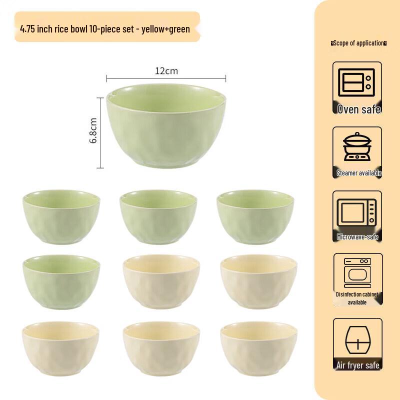 Ceramic Rice Bowl Dinnerware Set