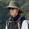 Fisherman Hat Adjustable Size Wide Brim Quick Drying Bucket Hat with Compass Design Foldable Outdoor Sun Protection Hat