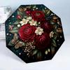 Roses And Berries Design 8-Frame for Travel, Camping, Casual Lightweight Portable Umbrella, Essential for Every Family Holidays Birthday Gift