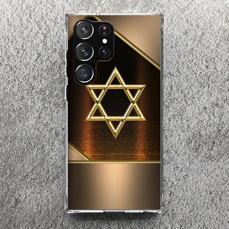 David Jewish Star Symbol Print Soft Case for Samsung Galaxy S25 S24 S23 S22 Ultra S21 Plus S20 FE Phone Shell S10 + Pattern Cove