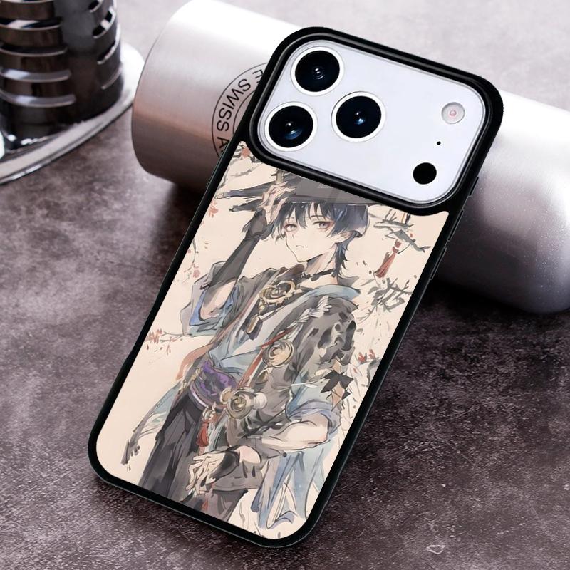 Genshin Impact Scaramouche Phone Case for iPhone 17 16 15 Pro Max Air 14 13 12 11 Plus Shockproof Cover