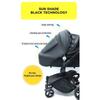 Baby Stroller Sun-Protection Cover UPF50+ UV Pram Sunshade Cover Elastic Stretchy Pushchair Sun Parasol Rainproof Cover