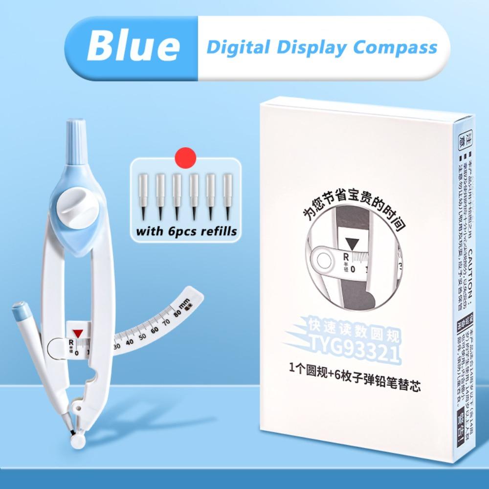 With Scale Digital Display Compass 1-13cm Diameter Drawing Circles Tool  Students Use