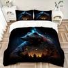 3pcs Anime Bear Bedding Set - Includes One Quilt Cover and Two Pillowcases (No Fillers) - Perfect for Bedroom Decor and Guest Rooms - Festiv