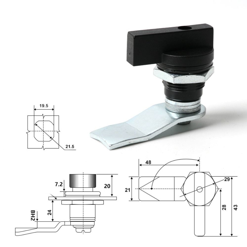 Stainless Steel Distribution Box Tool Lock Keyless Cylindrical Tongue Swivel Lock Industrial Instrument Cabinet Lock