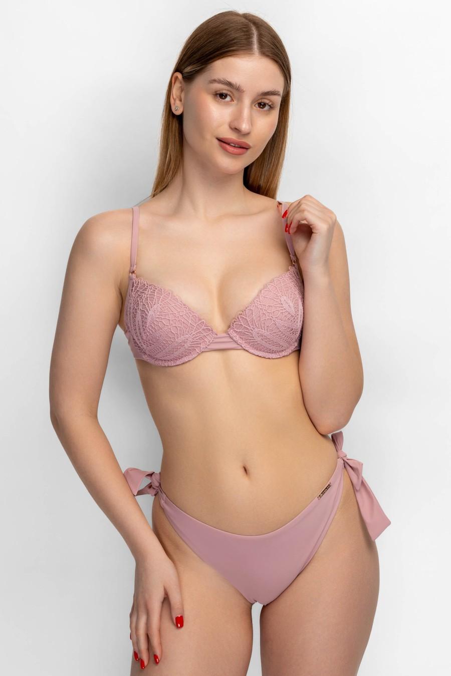 

Купальник Push Up, плавки бразилиана Anabel Arto (92034) 46B/L рожевий