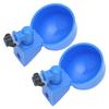 2Pcs Automatic Chicken Water Cup Anti Rust Simple Installation Use Blue Chicken Water Feeder for