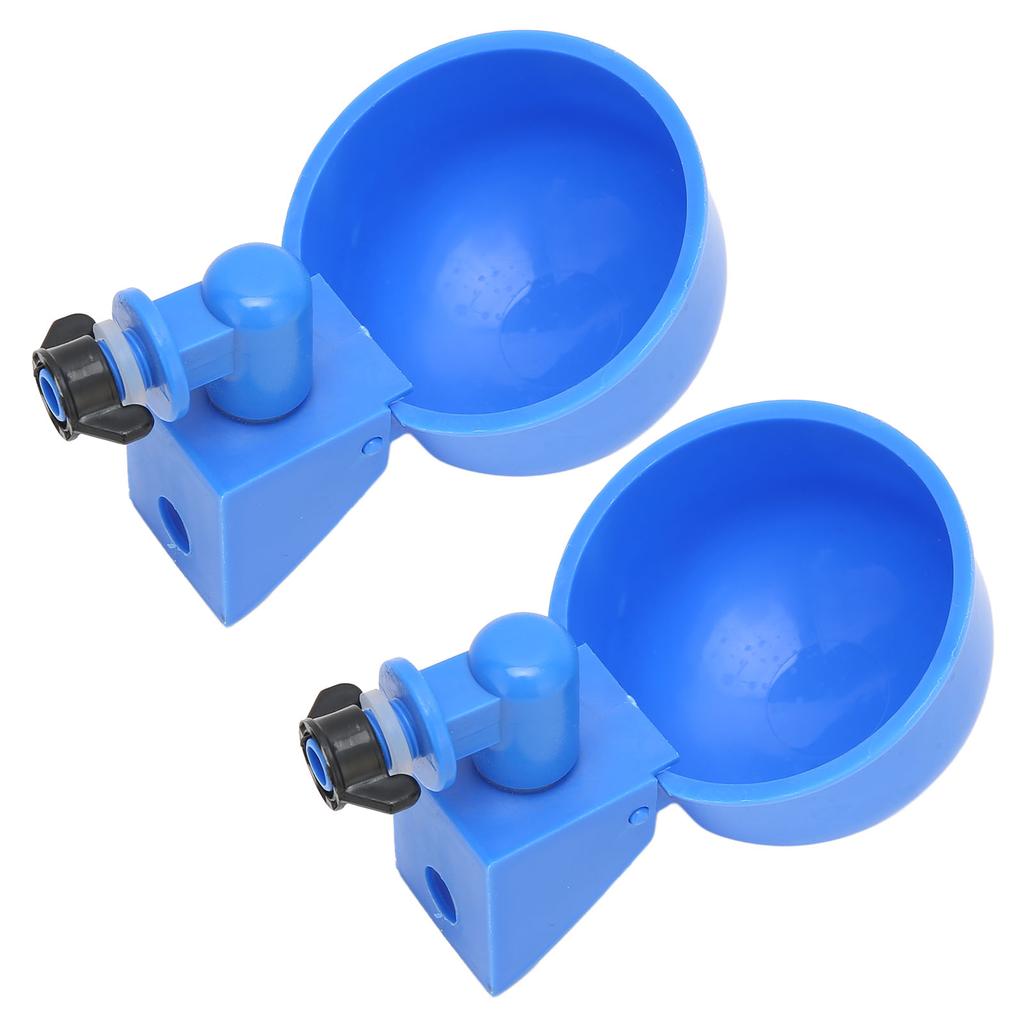 2Pcs Automatic Chicken Water Cup Anti Rust Simple Installation Use Blue Chicken Water Feeder for