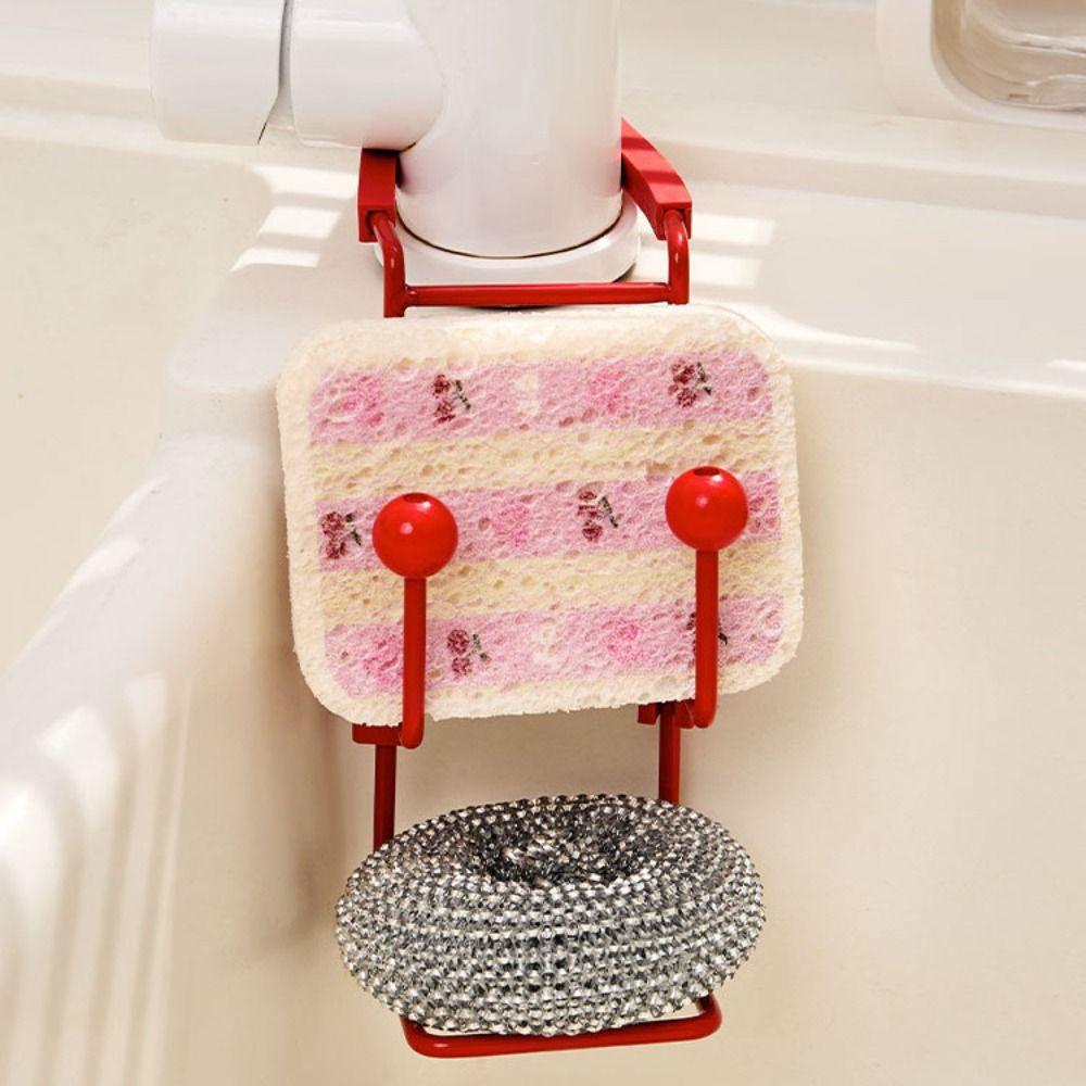 Rustproof Kitchen Sink Organizer Iron Soap Stand Organizer Holder Sink Drying Rack No Drill