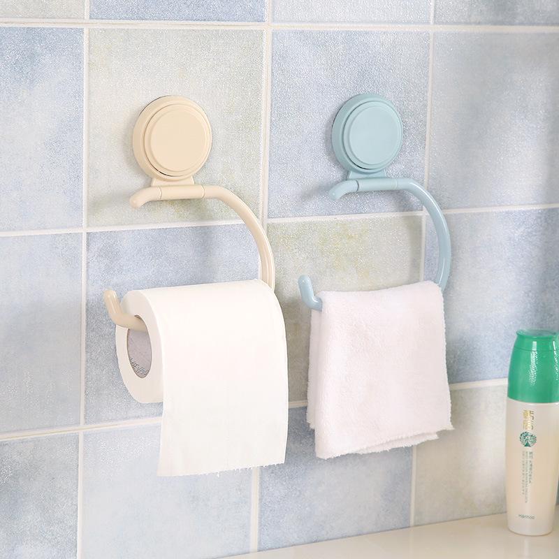 Punch-Free Multifunctional Towel and Paper Roll Holder with Suction Cups