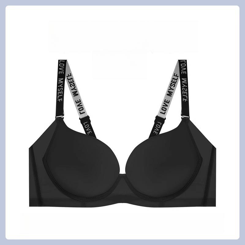 

Invisible Lingerie for Women Thin Converging and Retracting Breast Bra Anti-sagging Large Cup Bra Push Up Bra 34/75B чорний