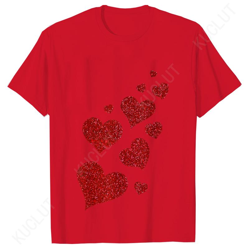 Damen Valentinstag T-Shirts Niedliche Herz T-Shirts Lustige Valentinstags T-Shirts für Damen Kurzarm Kleidung Sommer Mode T-Shirts
