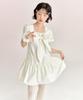 Adore Bell Ribbon Tie Dress - Cream