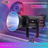 8-Color RGB Studio Fill Light with Wide Temperature Range & Stepless COB Adjustment for Film, TV, and Live Broadcast Atmosphere