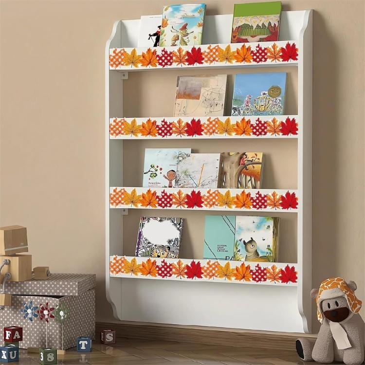 32.8ftX2.88in Leaf Border Sticker Notice Board Sticker Bulletin Board Border Trim for Classroom Chalkboard Decoration