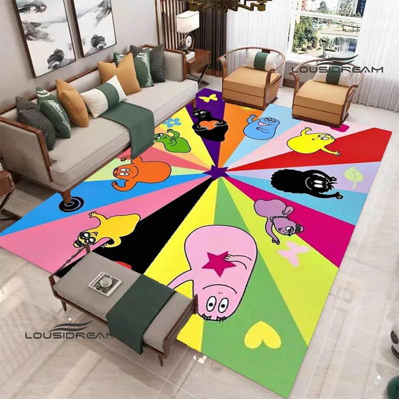 Barbapapa Cartoon Printed Carpet Non-slip Carpet Yoga Mat Door Mat Photography Props Kitchen Mat Home Area Rug Birthday Gift