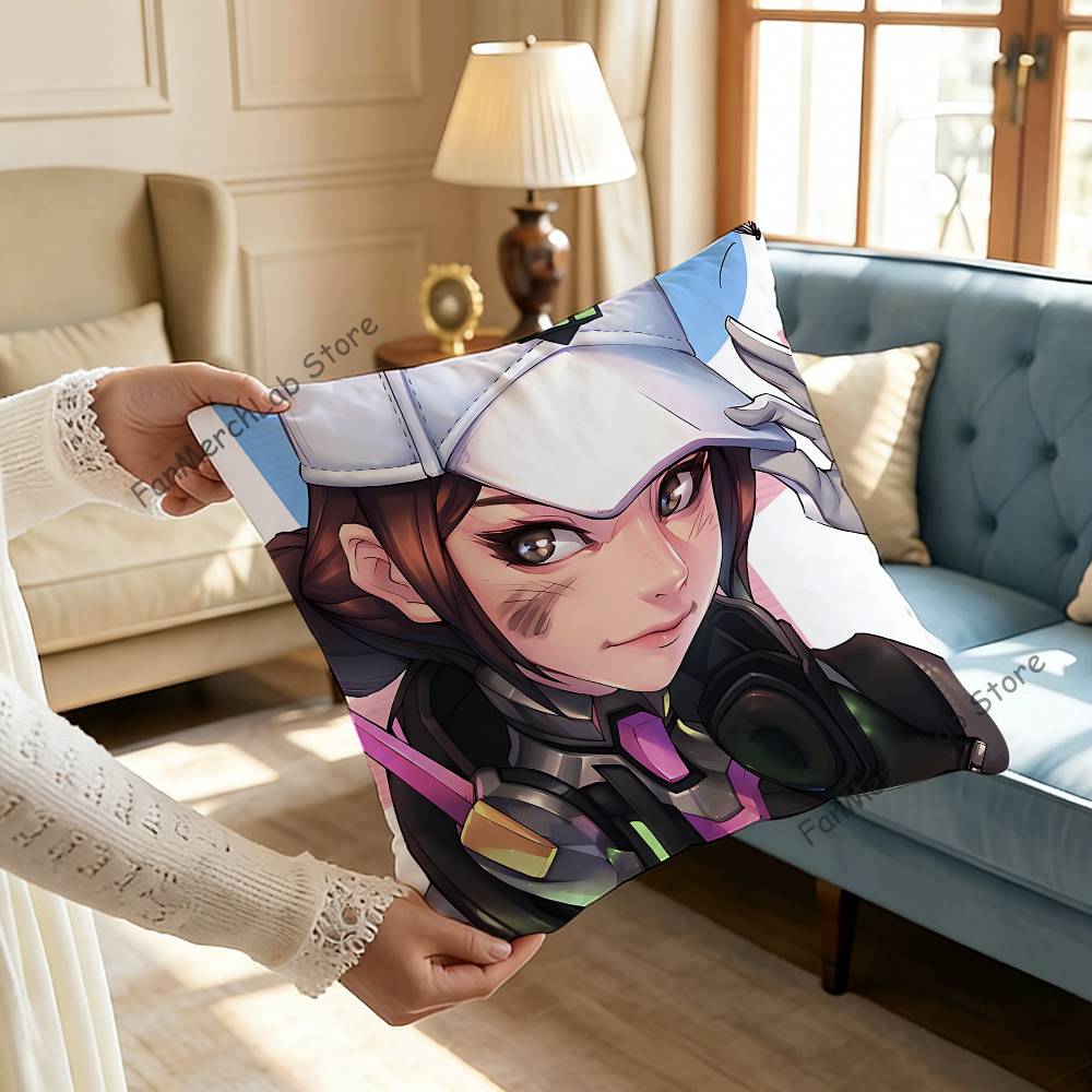 Pop Game OOverwatchS Pillowcase Pillowslip Cushion Plush Boys Girls Cartoon Anime Kawaii Decoration Kids Birthday Cute Gifts