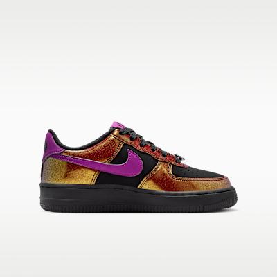 Kids' Sneakers Nike Air Force 1 Low LV8 Glam Rock Black Bold Berry (GS) Black/Bold Berry