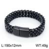Hand Jewelry, Simple Personalized Woven Double-Row Front And Back Keel Flat Buckle Titanium Steel Men'S Bracelet